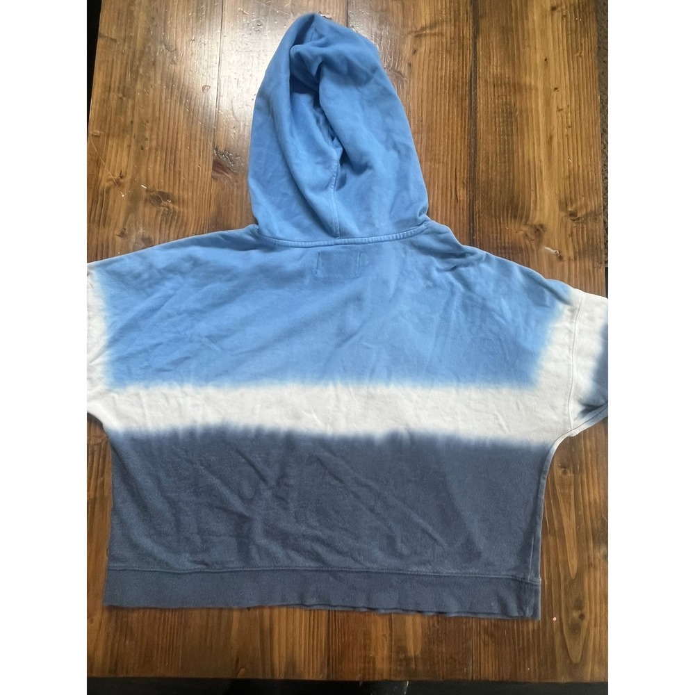 Calvin Klein Jeans Womens XXL Blue Ombre Dip Dye Logo Pullover Hoodie Sweatshirt - Picture 6 of 6